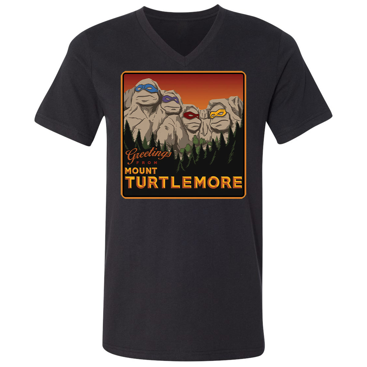 Unisex V-Neck T-Shirt - DLN6QMSL - Black - 1