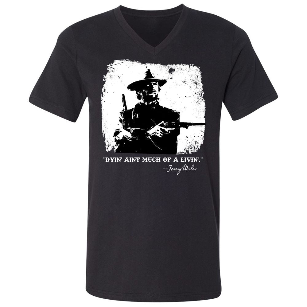 Unisex V-Neck T-Shirt - DACP7D2L - Black - 1