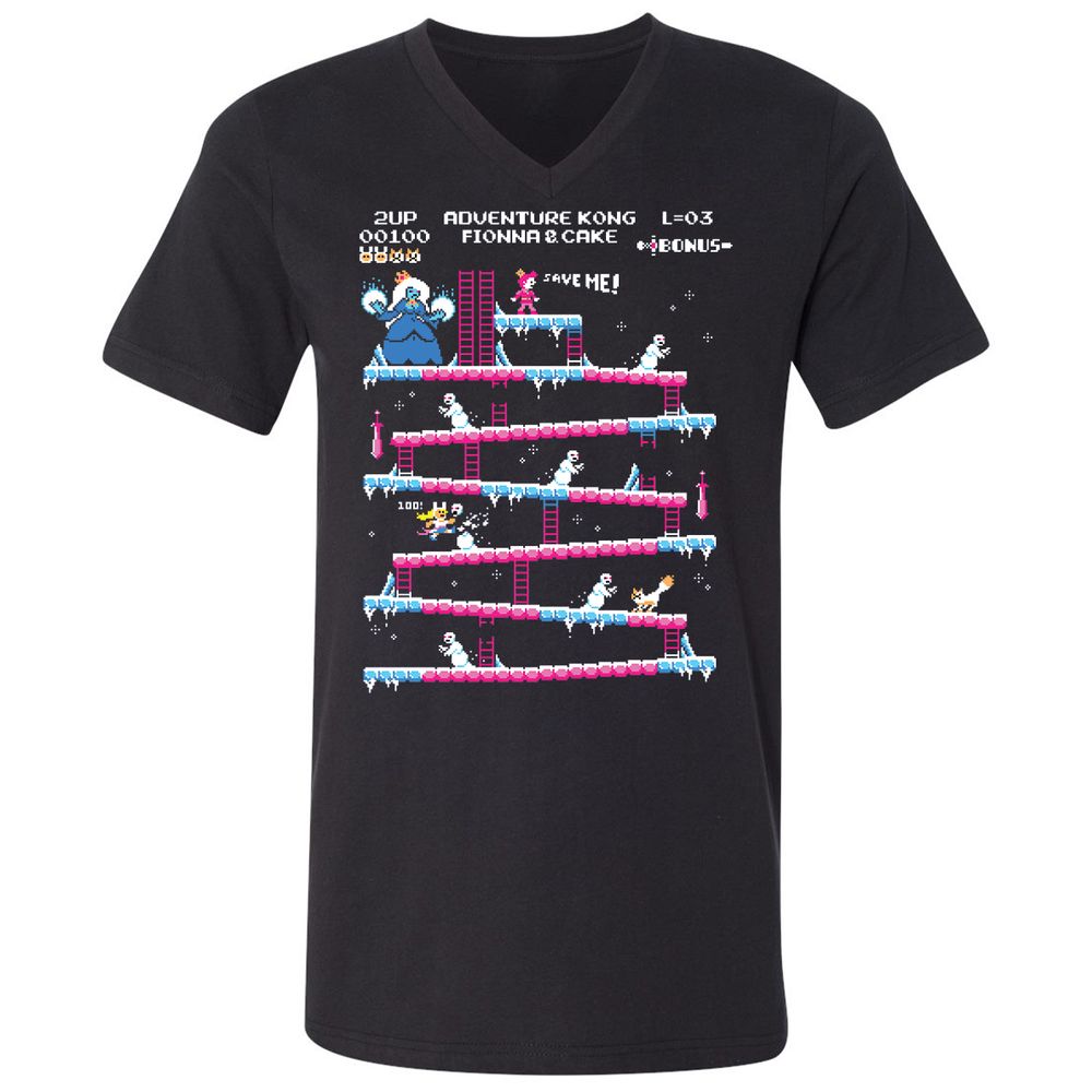 Unisex V-Neck T-Shirt - PYLA8H1V - Black - 1