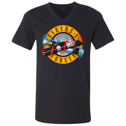 Unisex V-Neck T-Shirt - H4A2SGN2 - Black - 1