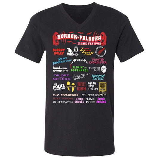 Unisex V-Neck T-Shirt - Y9S25CJW - Black - 1