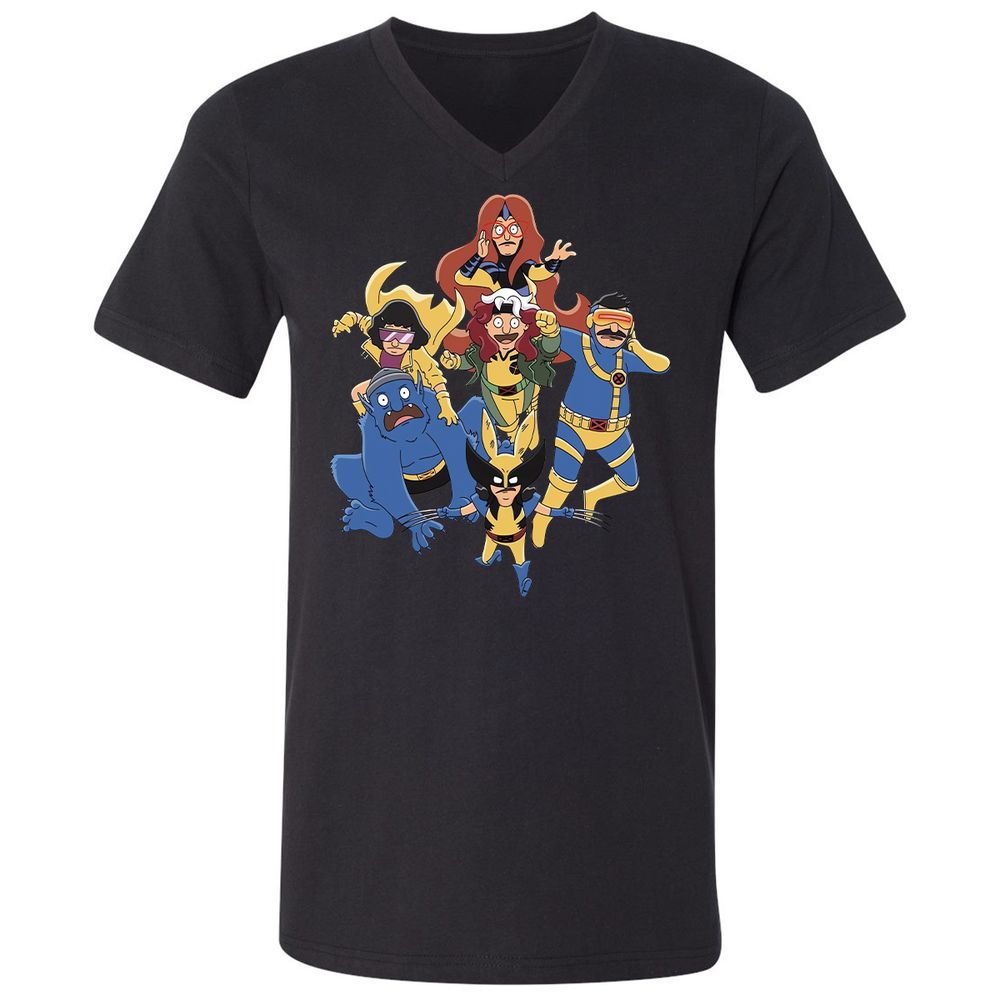 Unisex V-Neck T-Shirt - 7776BKPA - Black - 1