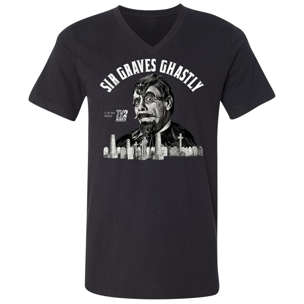 Unisex V-Neck T-Shirt - 5NU4WLS1 - Black - 1