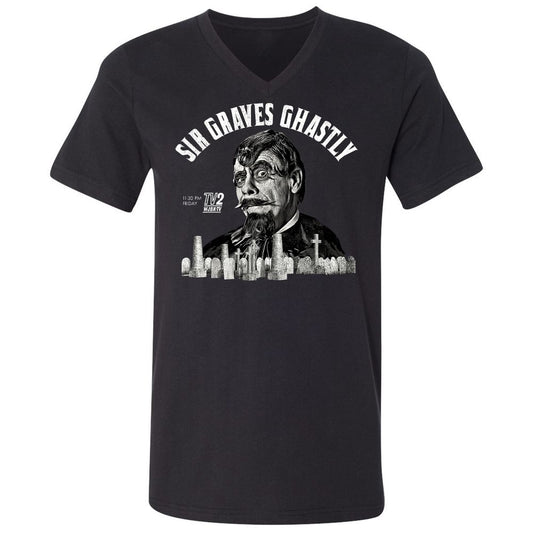 Unisex V-Neck T-Shirt - 5NU4WLS1 - Black - 1