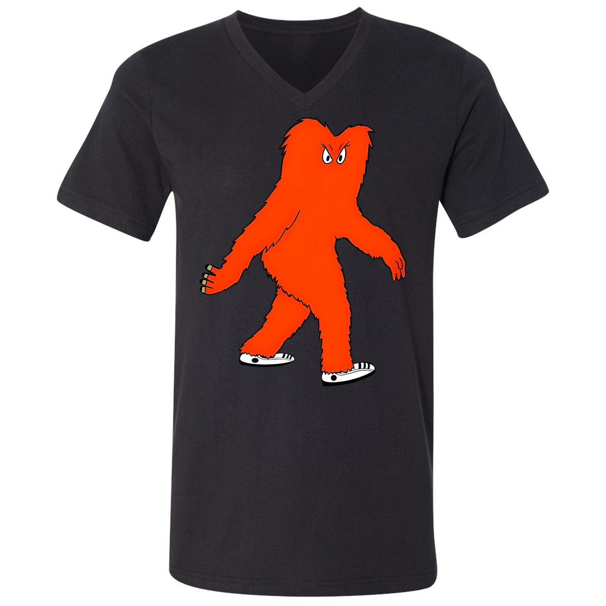 Unisex V-Neck T-Shirt - WXH8PKG7 - Black - 1