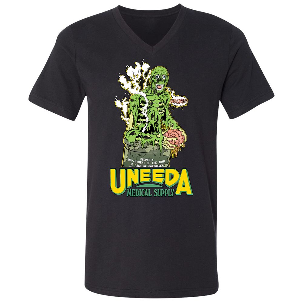 Unisex V-Neck T-Shirt - VMRC8YNC - Black - 1