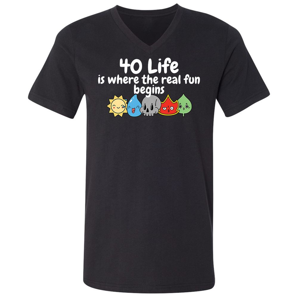 Unisex V-Neck T-Shirt - TD7CPA4V - Black - 1