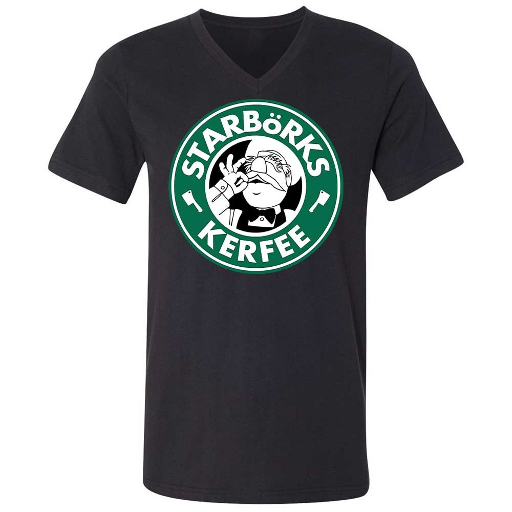 Unisex V-Neck T-Shirt - FSD7CA7A - Black - 1