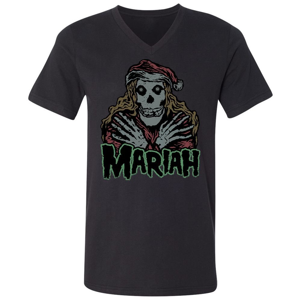 Unisex V-Neck T-Shirt - ELDR5SZF - Black - 1