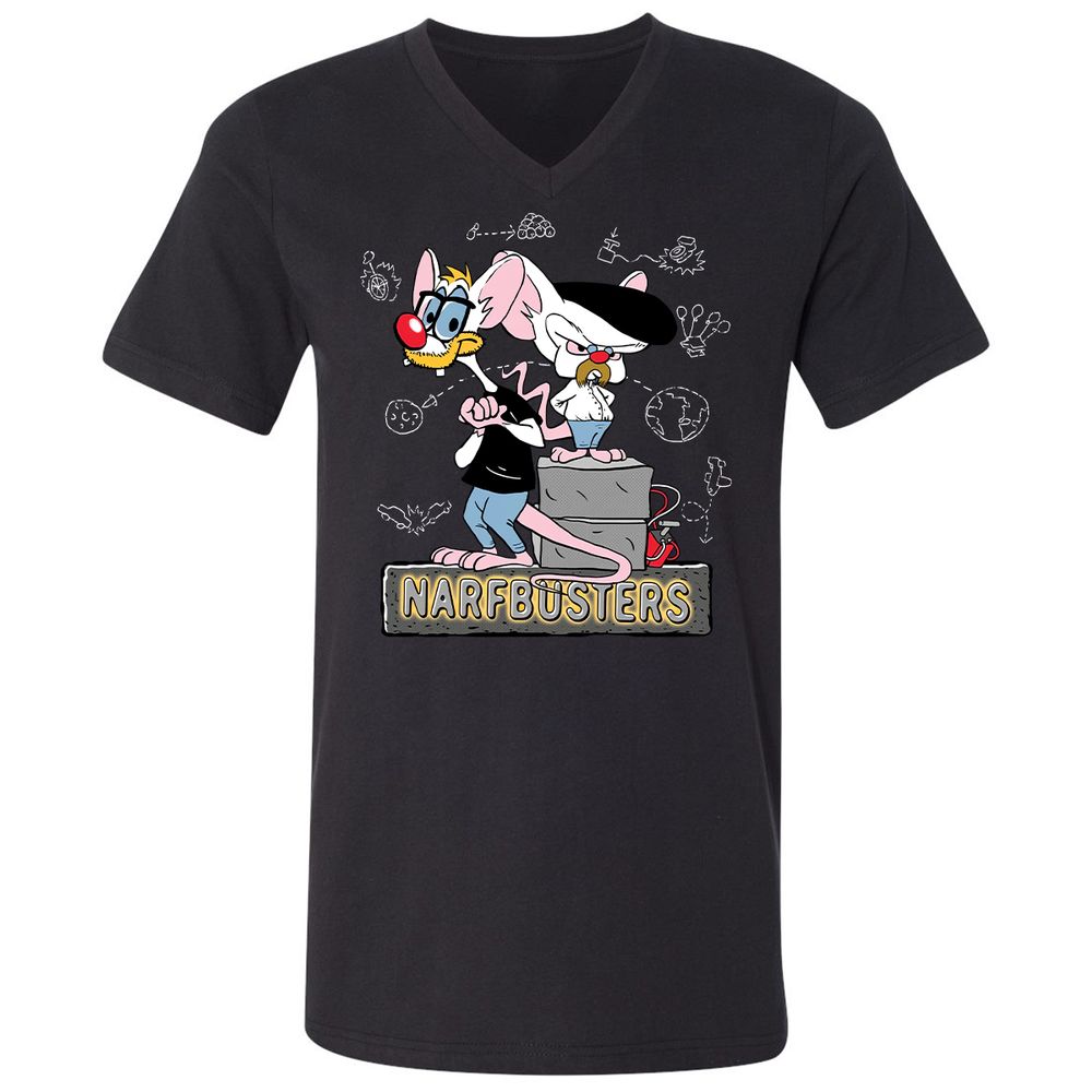 Unisex V-Neck T-Shirt - FFSHBWT9 - Black - 1