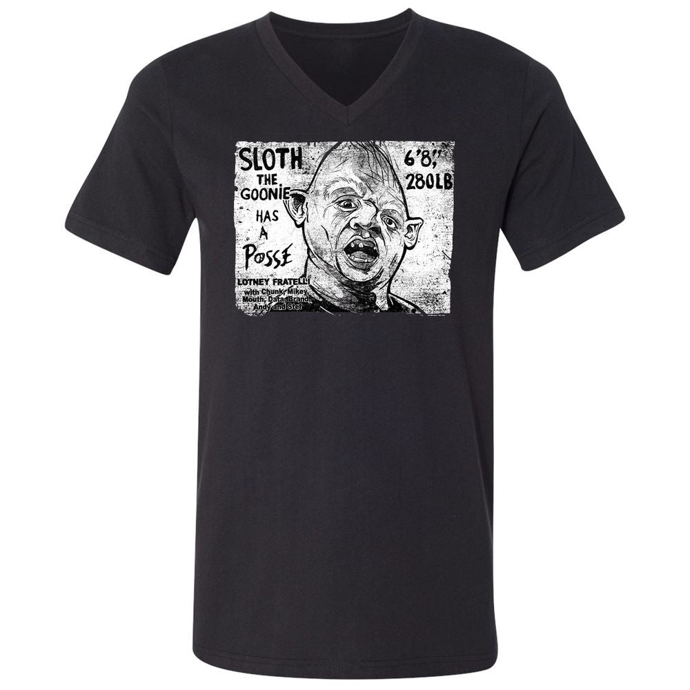 Unisex V-Neck T-Shirt - A78M4RF1 - Black - 1