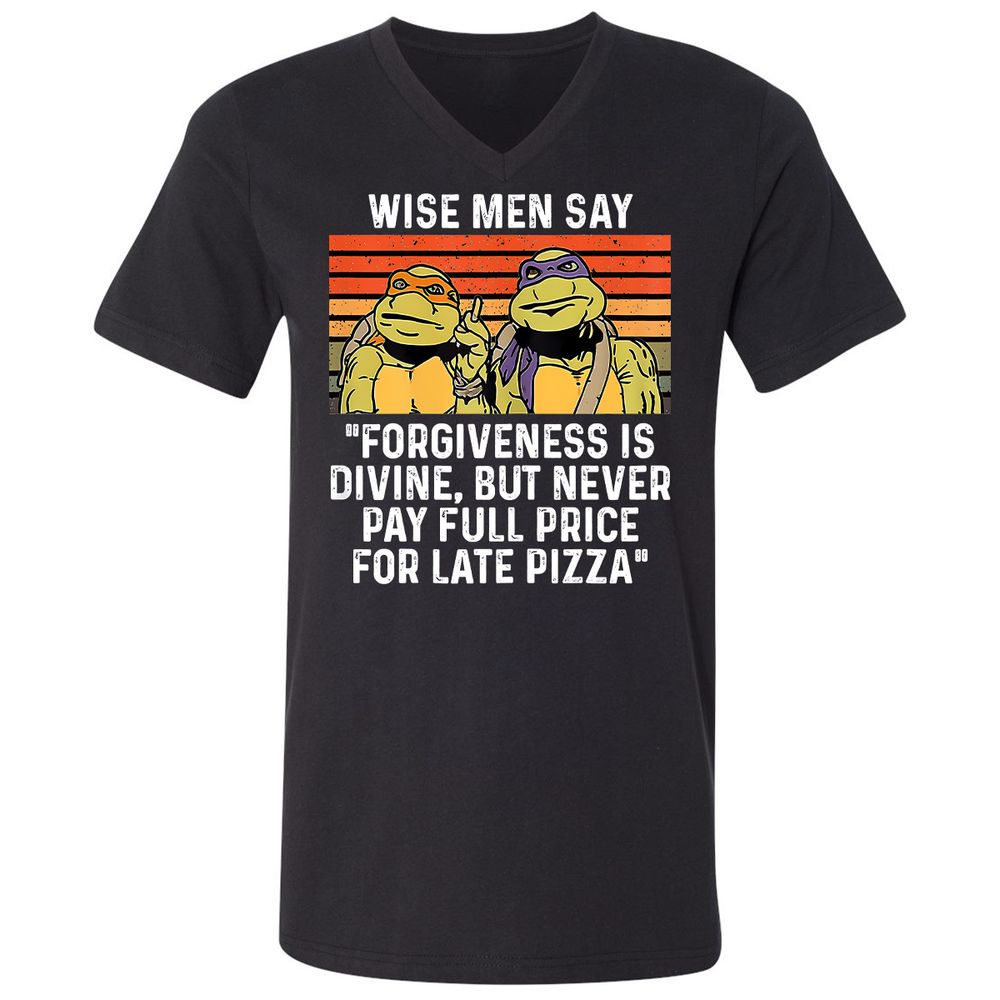 Unisex V-Neck T-Shirt - SYZL4UD8 - Black - 1