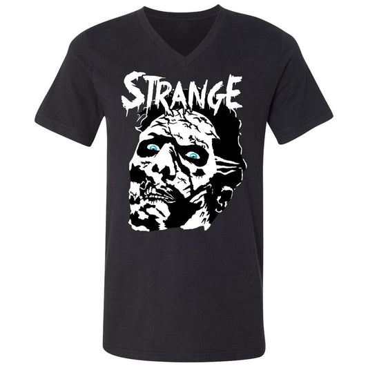 Unisex V-Neck T-Shirt - CZKGM2YK - Black - 1