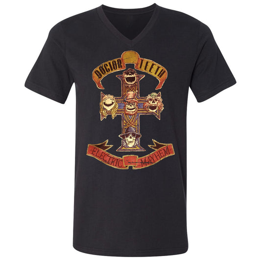 Unisex V-Neck T-Shirt - QXQW28ED - Black - 1