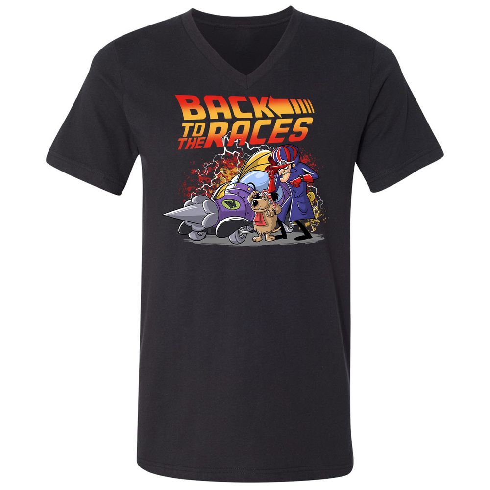 Unisex V-Neck T-Shirt - Q2SQ72VC - Black - 1