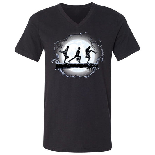 Unisex V-Neck T-Shirt - FXM7SQU2 - Black - 1