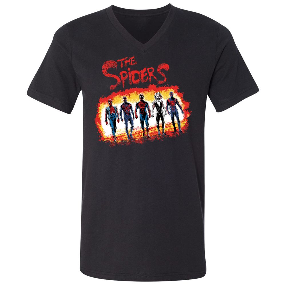 Unisex V-Neck T-Shirt - 6V7BQMEZ - Black - 1