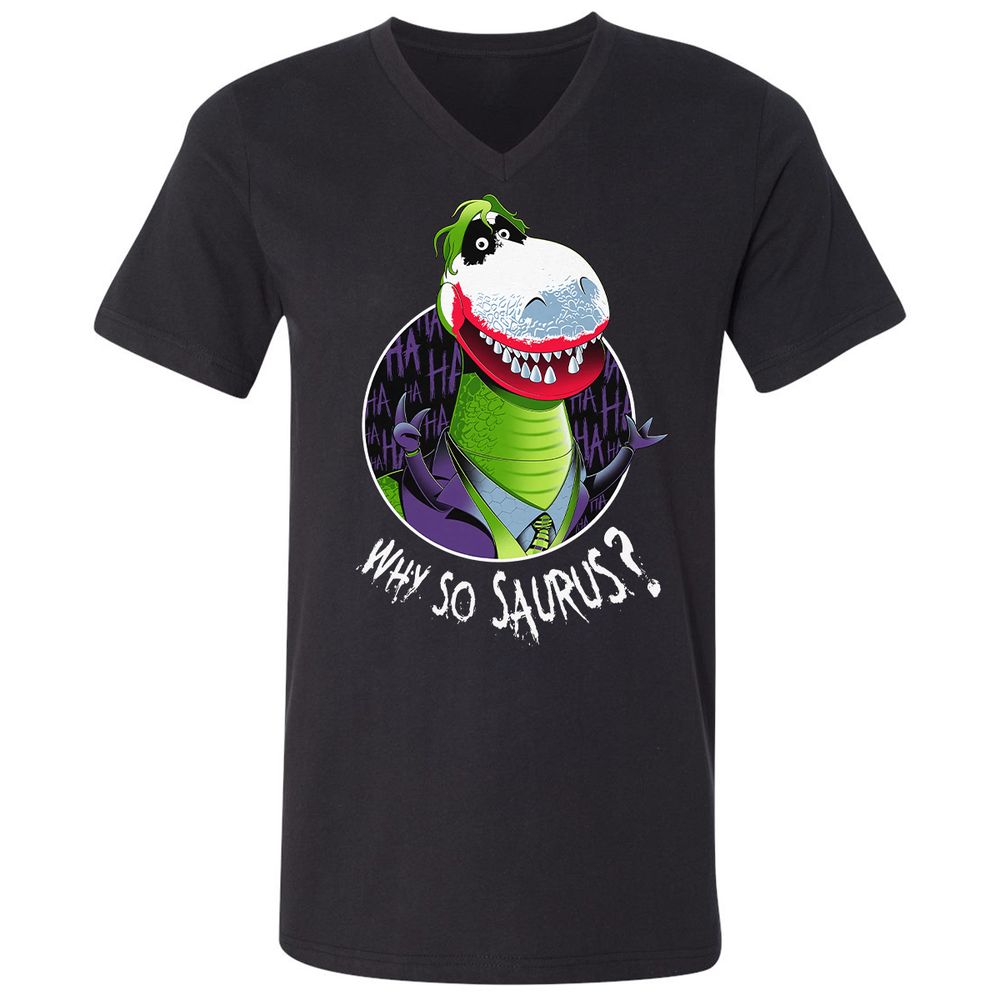 Unisex V-Neck T-Shirt - K9W2TSJ5 - Black - 1