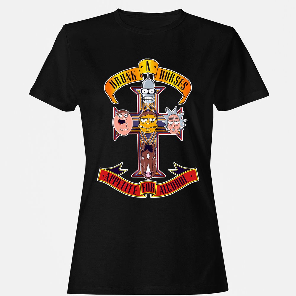 Women's T-Shirt - SHV1YSTU - Black - 1
