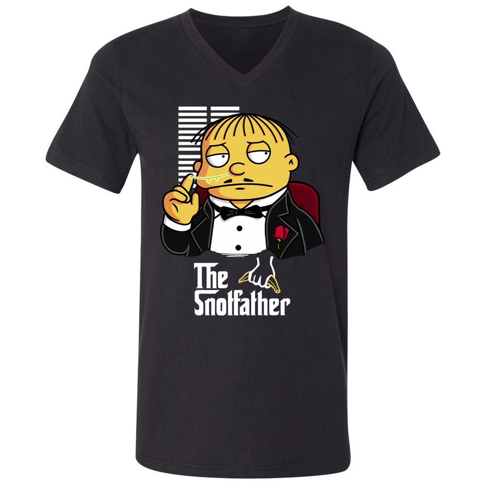 Unisex V-Neck T-Shirt - 6ZTY1BVM - Black - 1