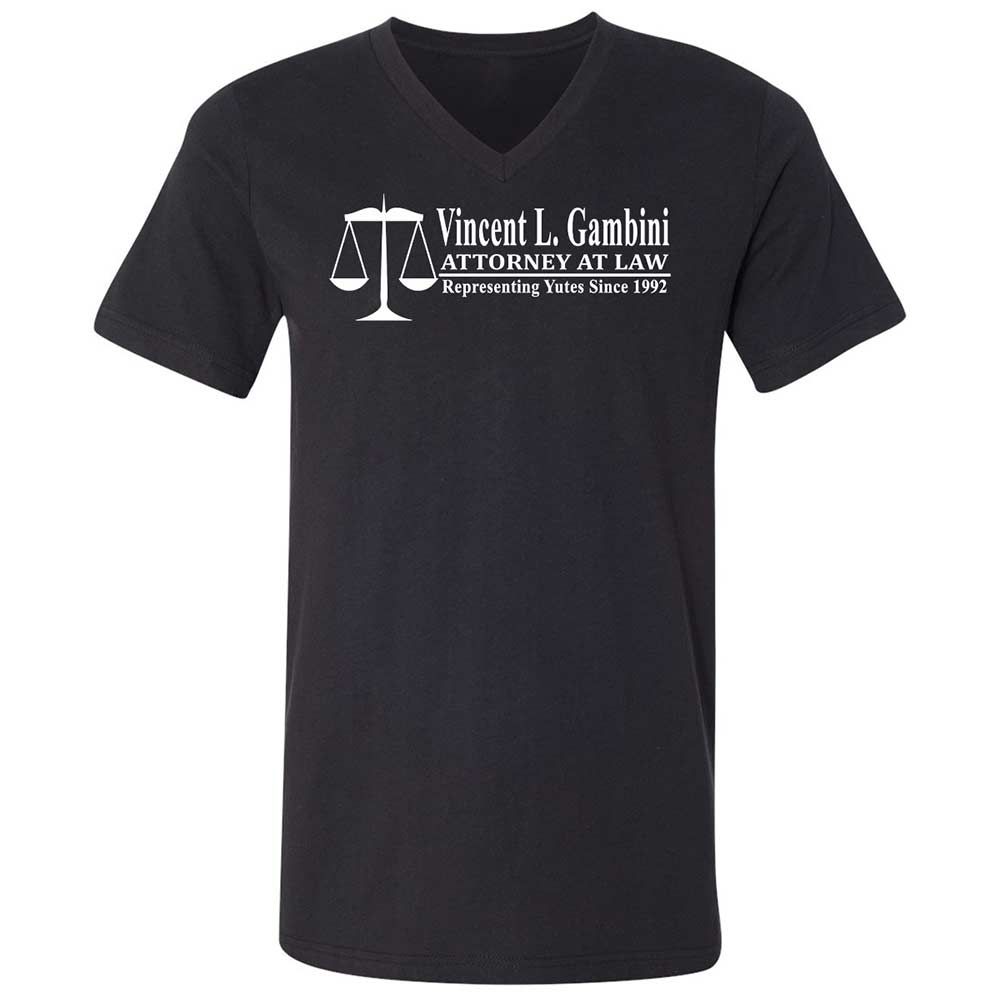 Unisex V-Neck T-Shirt - UN5WVF4K - Black - 1