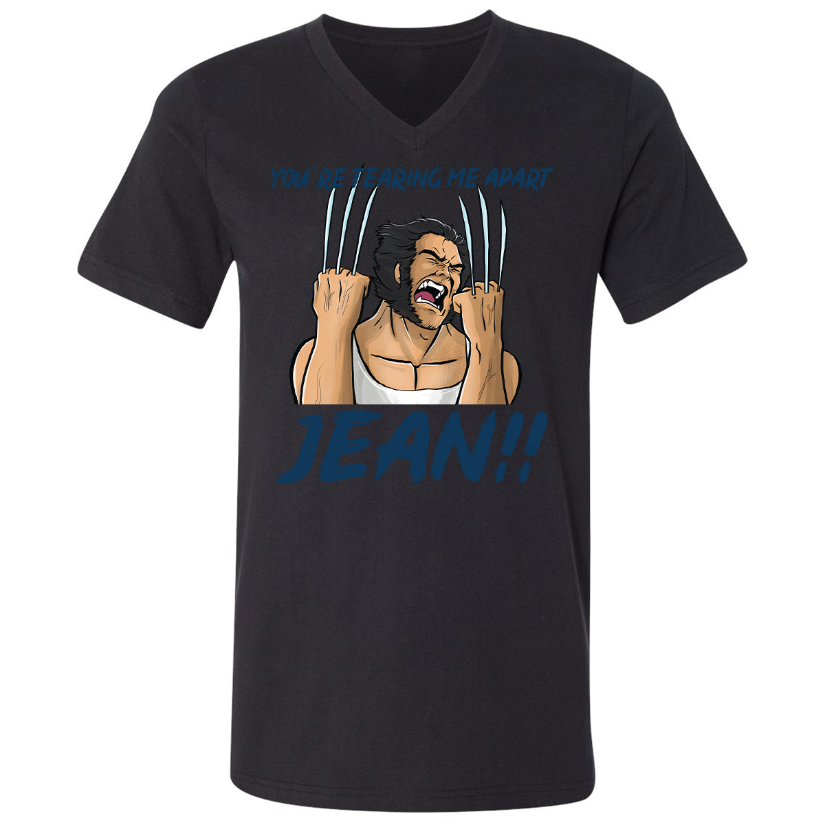 Unisex V-Neck T-Shirt - ET11HKW5 - Black - 1