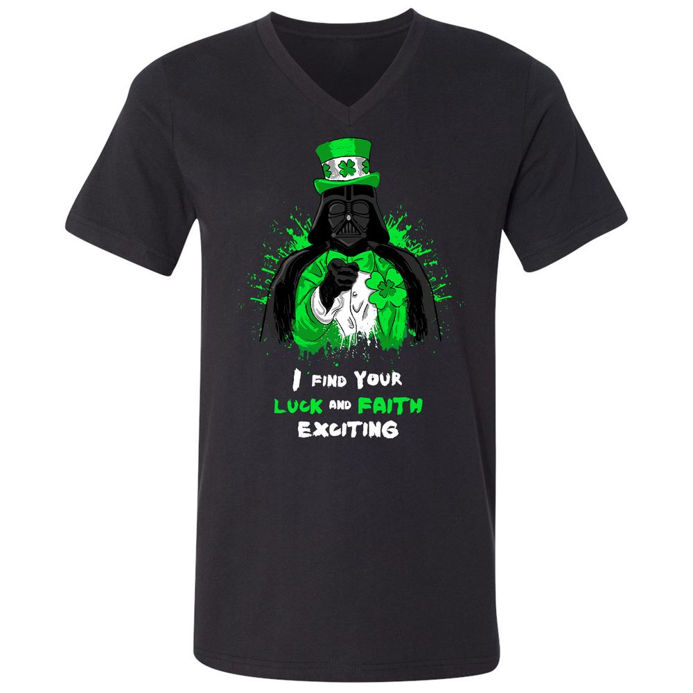 Unisex V-Neck T-Shirt - AVUAW3U3 - Black - 1