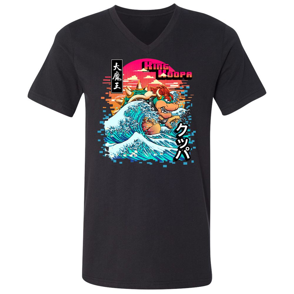 Unisex V-Neck T-Shirt - JNY1RHEM - Black - 1