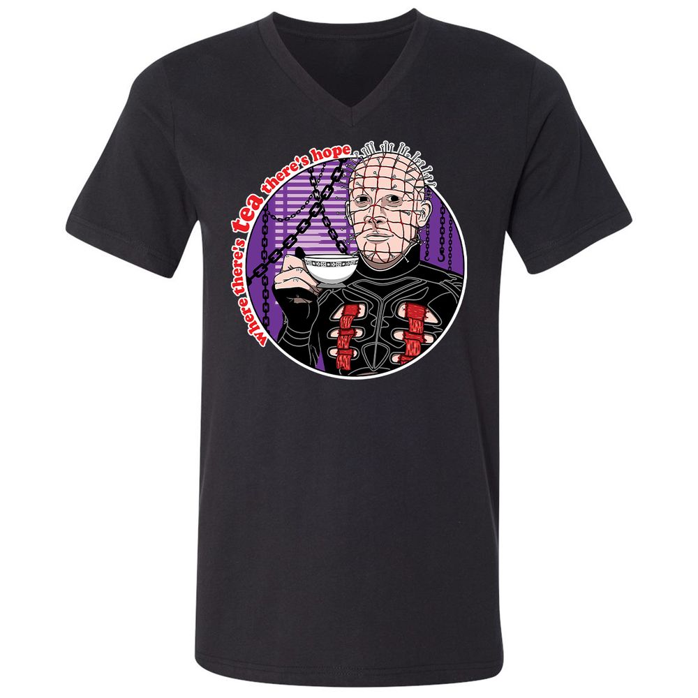 Unisex V-Neck T-Shirt - XD9D9L34 - Black - 1