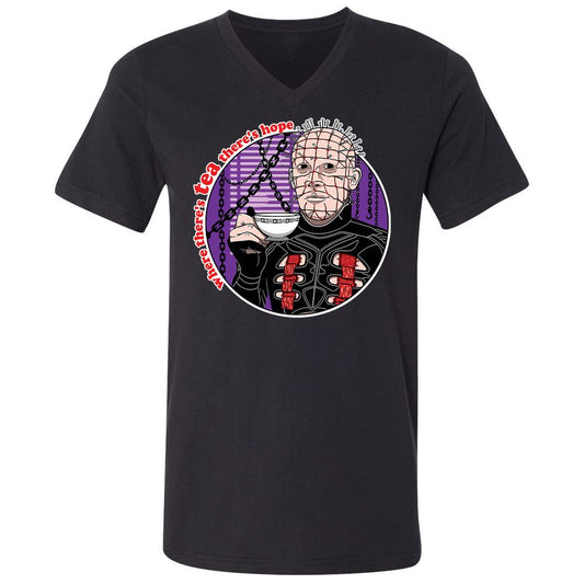 Unisex V-Neck T-Shirt - XD9D9L34 - Black - 1