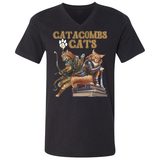 Unisex V-Neck T-Shirt - EU7U3G79 - Black - 1