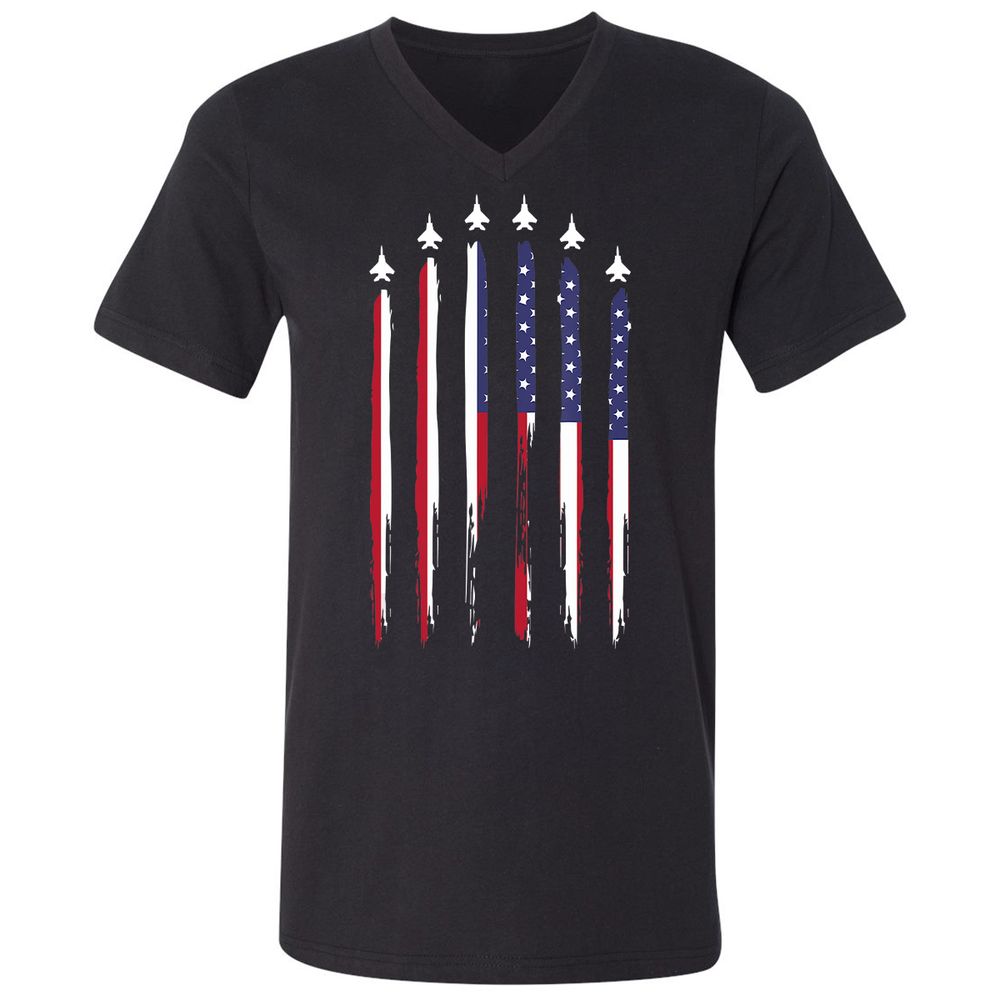Unisex V-Neck T-Shirt - NTKJLJN9 - Black - 1