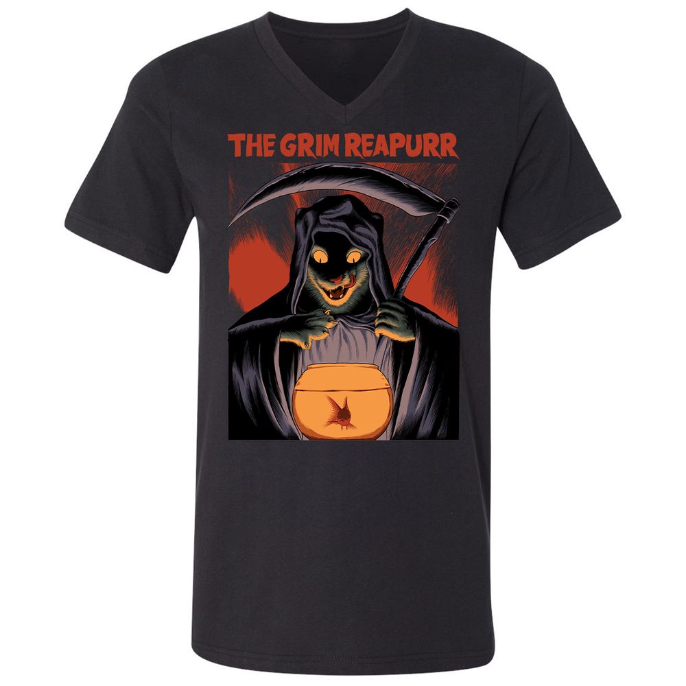 Unisex V-Neck T-Shirt - P2FJHAYT - Black - 1