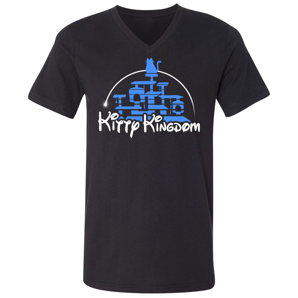 Unisex V-Neck T-Shirt - 8TUVHDNH - Black - 1