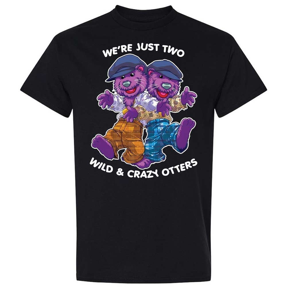 Two wild & crazy otters - Black - 1