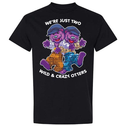 Two wild & crazy otters - Black - 1