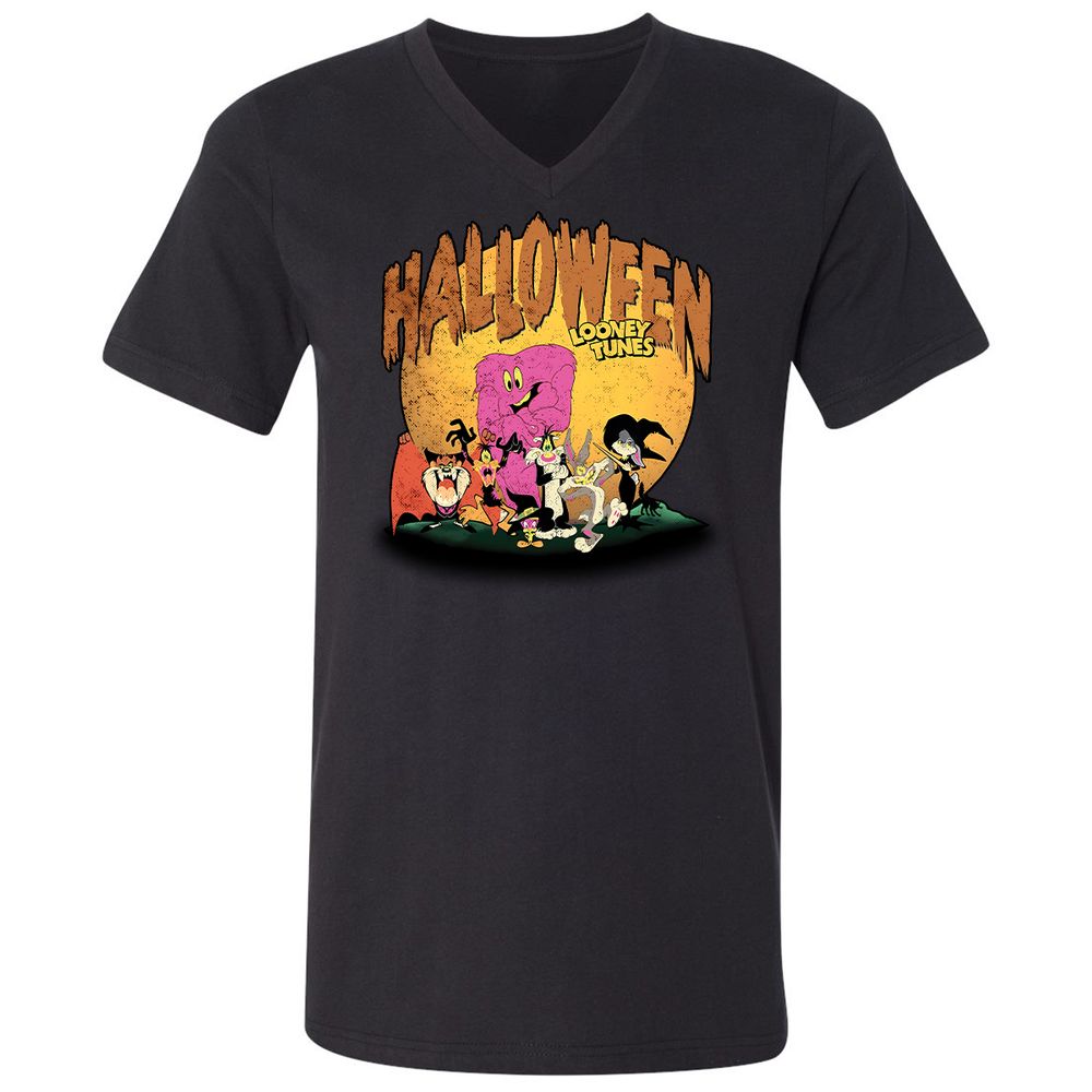 Unisex V-Neck T-Shirt - T5VDDLHK - Black - 1
