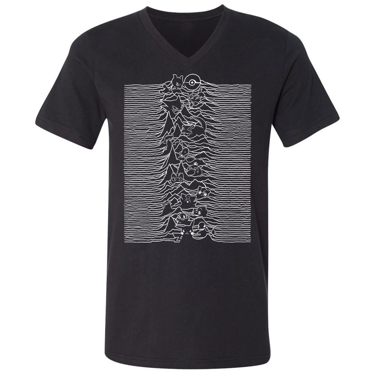 Unisex V-Neck T-Shirt - S5EW5E95 - Black - 1