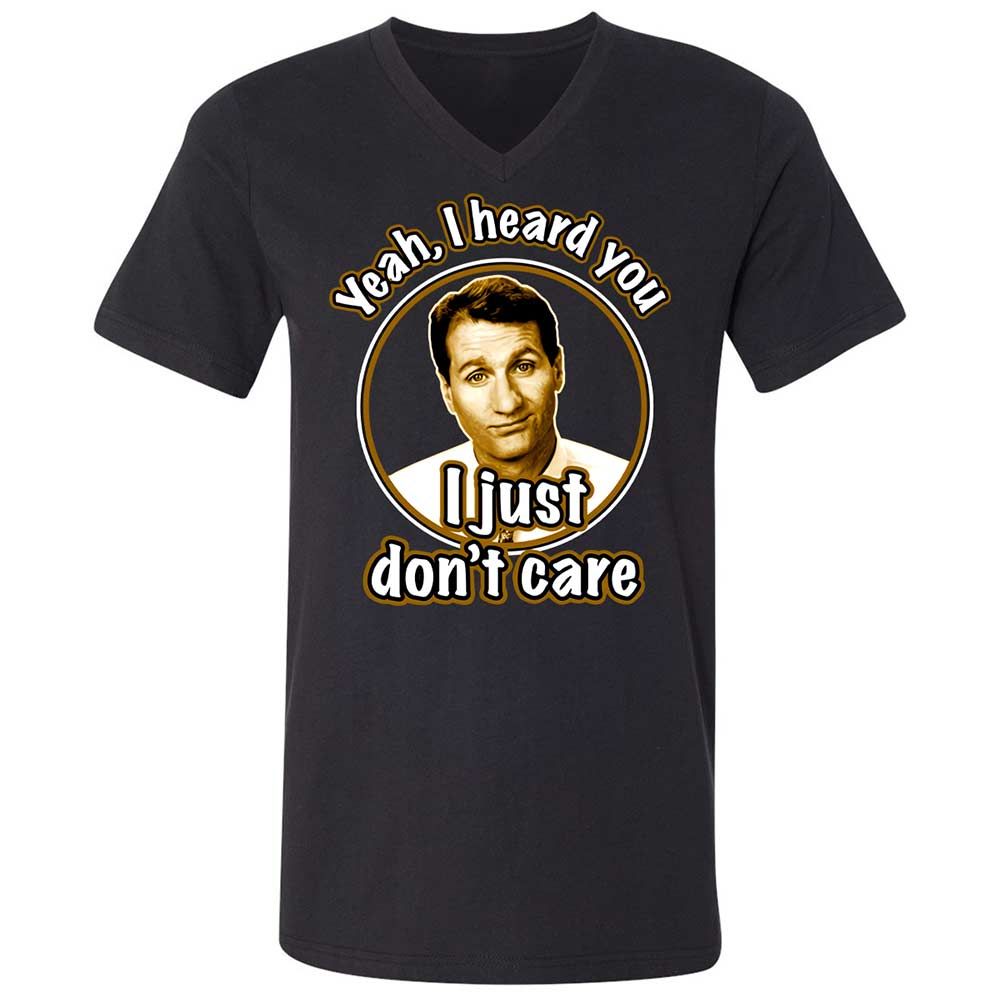 Unisex V-Neck T-Shirt - QQF6A3GS - Black - 1