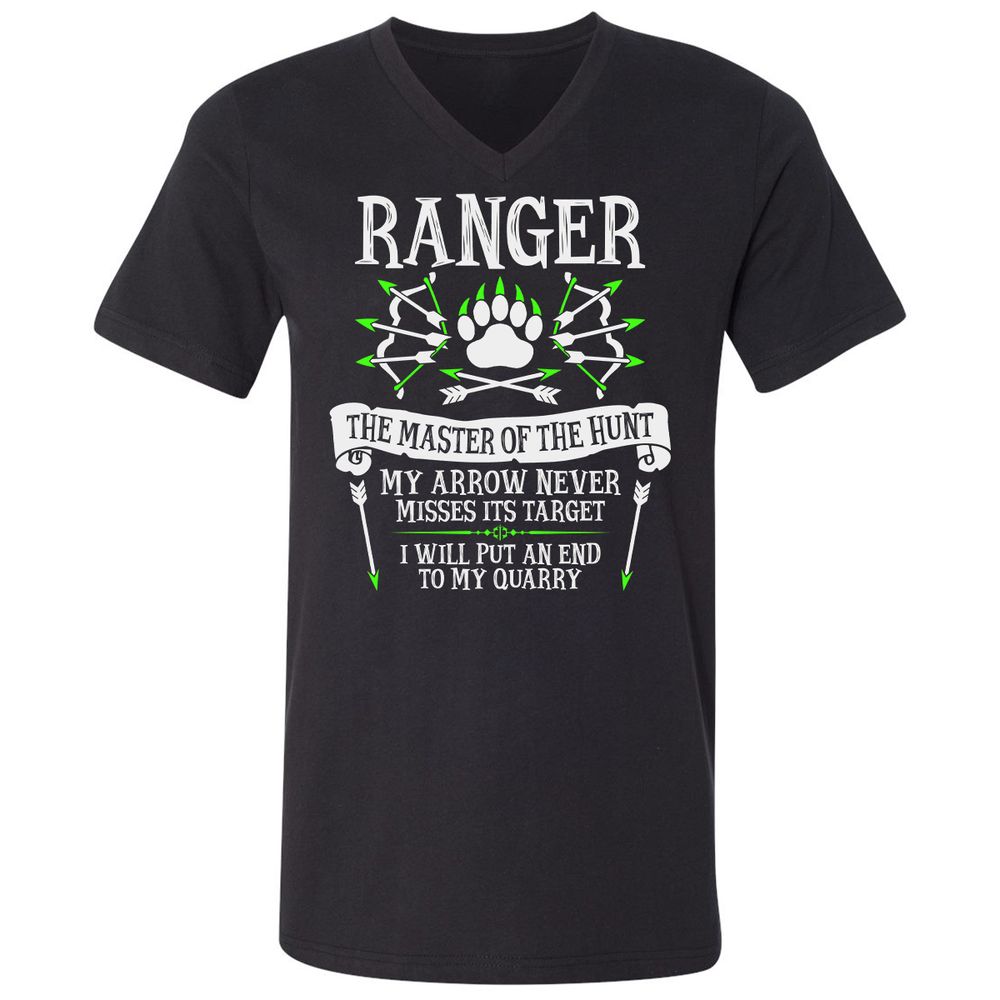 Unisex V-Neck T-Shirt - K3ZMKPL3 - Black - 1