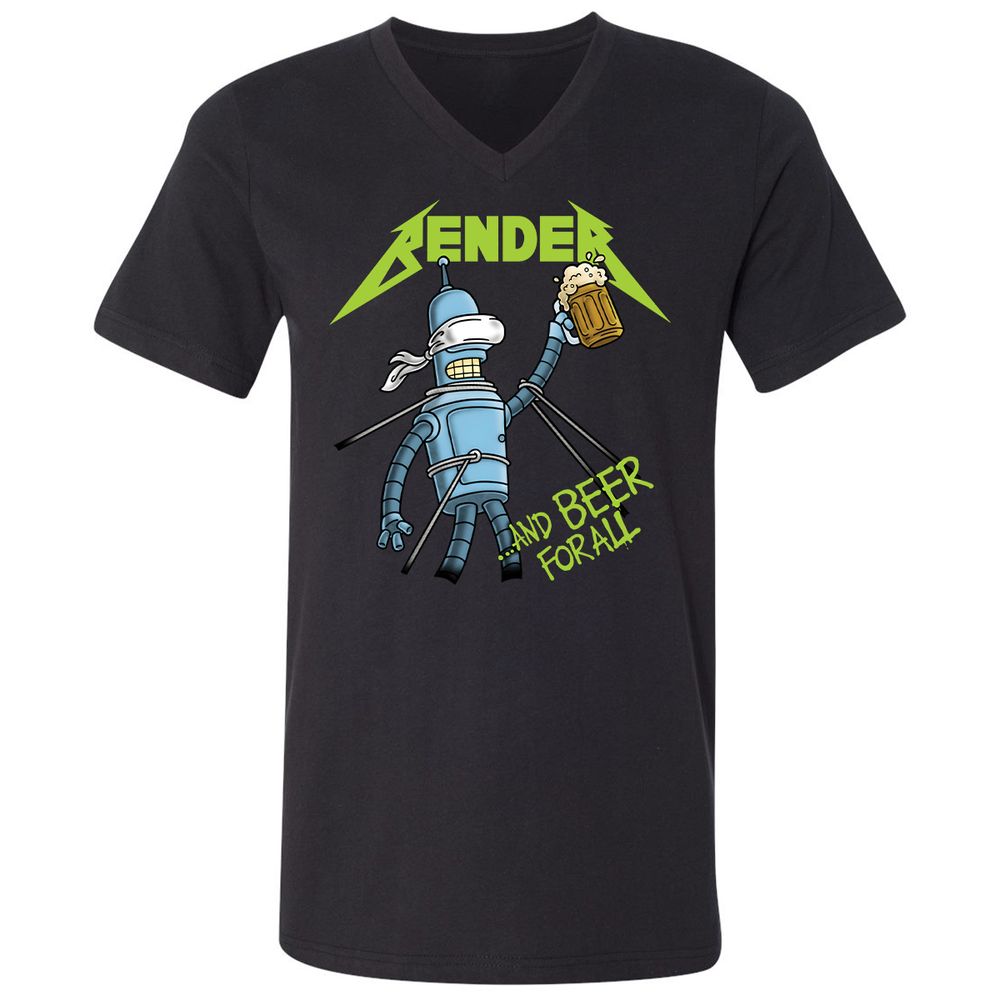 Unisex V-Neck T-Shirt - 75AK1AEJ - Black - 1