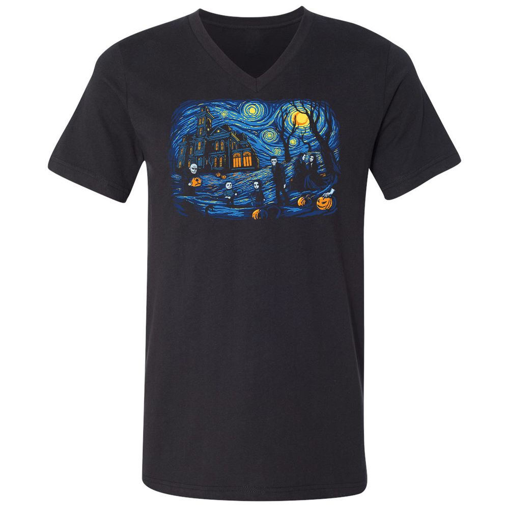 Unisex V-Neck T-Shirt - EK54WMC1 - Black - 1