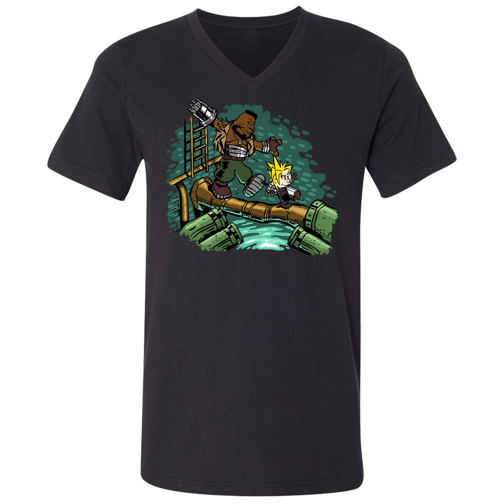 Unisex V-Neck T-Shirt - 82UL7UUX - Black - 1