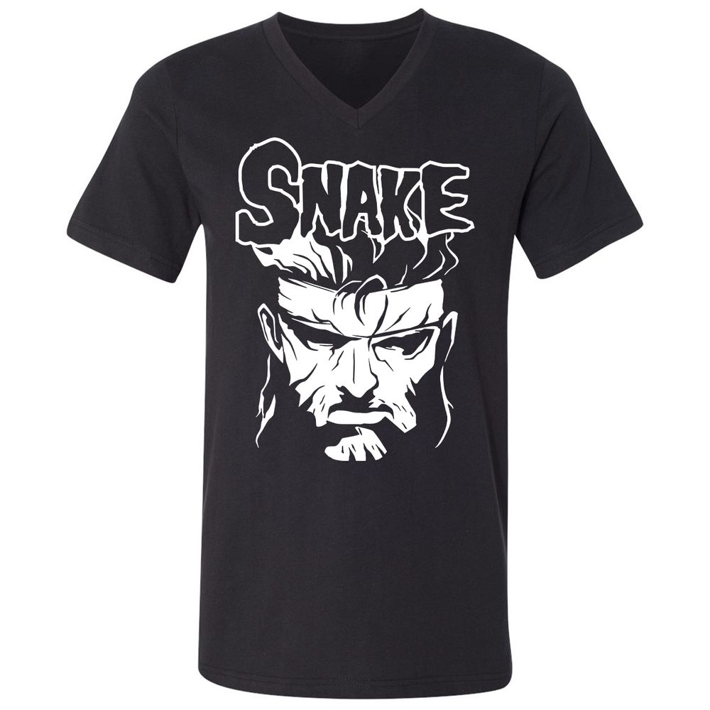 Unisex V-Neck T-Shirt - ZTK3PMDY - Black - 1