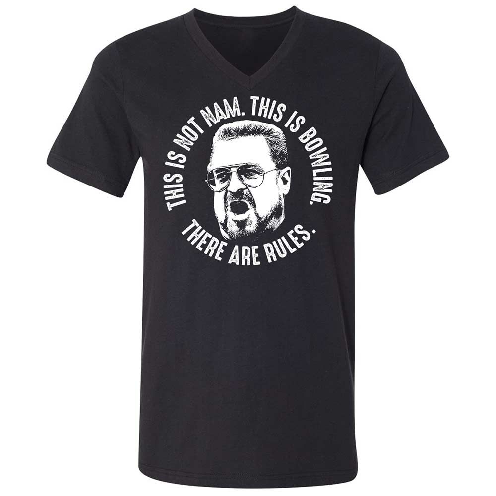 Unisex V-Neck T-Shirt - DUFJ6JZK - Black - 1