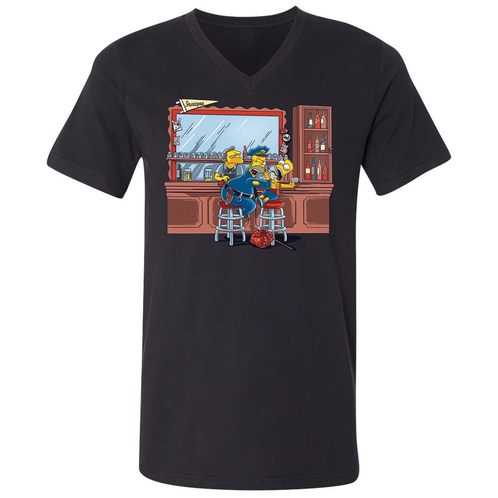 Unisex V-Neck T-Shirt - G68N91D2 - Black - 1