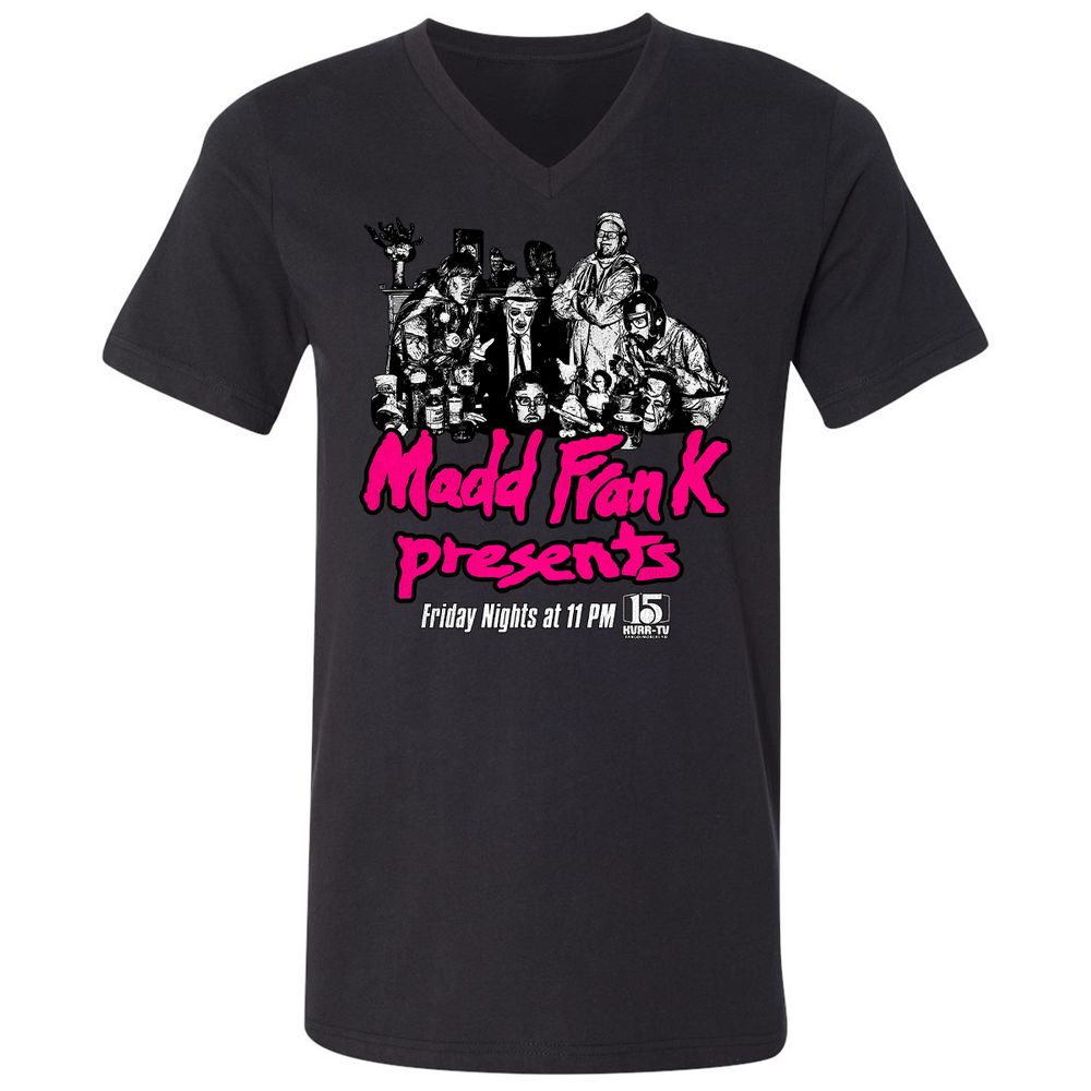 Unisex V-Neck T-Shirt - KQ1QJ6K8 - Black - 1