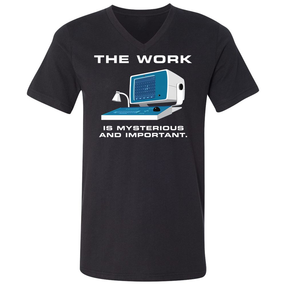 Unisex V-Neck T-Shirt - L5GJ1MAC - Black - 1