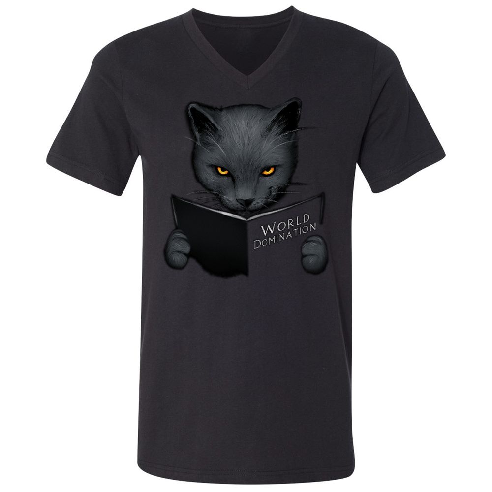 Unisex V-Neck T-Shirt - 19BJUZDP - Black - 1