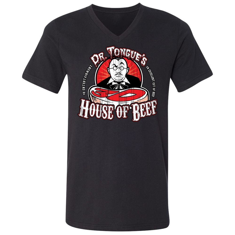 Unisex V-Neck T-Shirt - SBEGY3YB - Black - 1